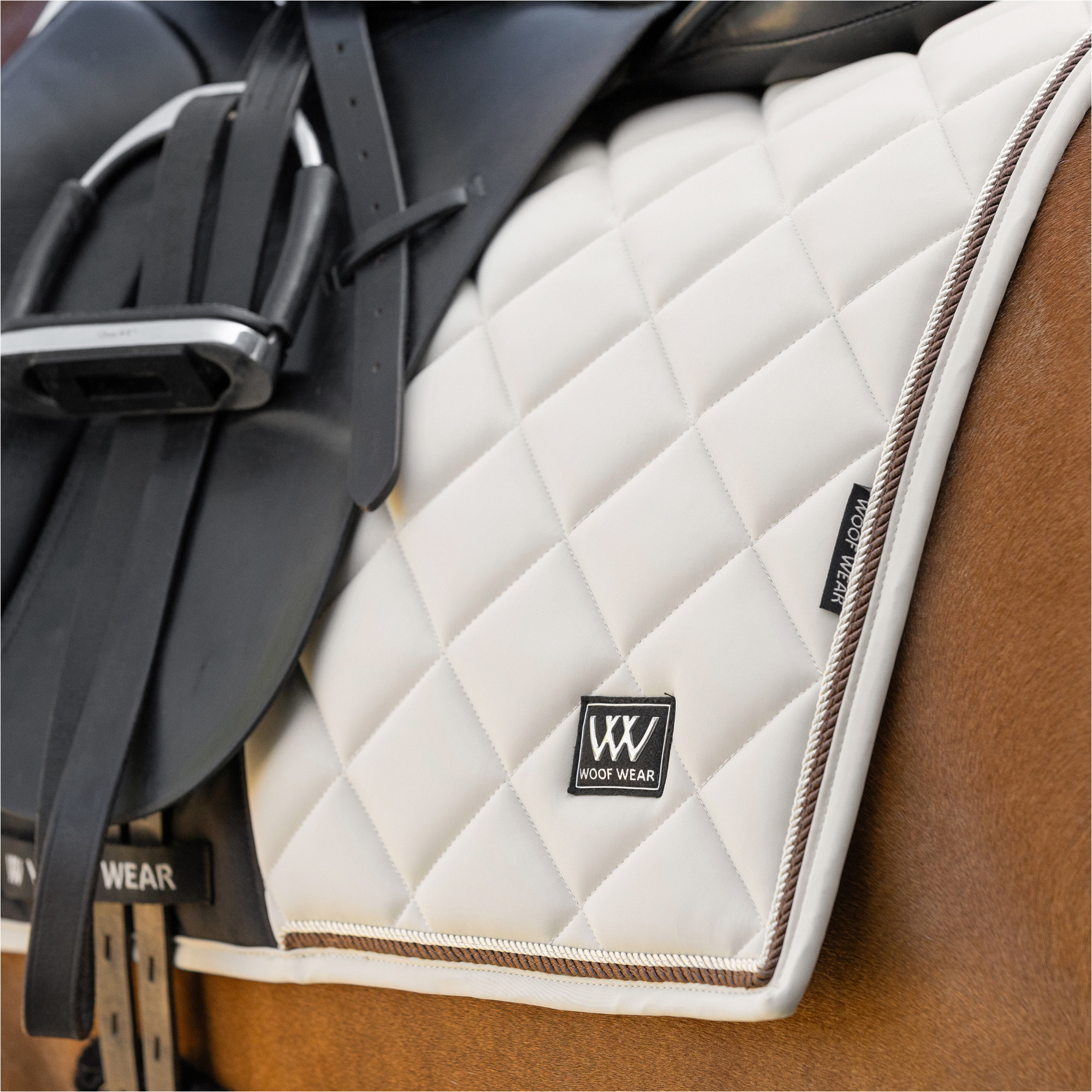 2025 Woof Wear Vision Aura Dressage Saddle Pad WS0041-STON - Stone
